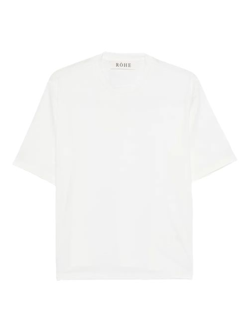 Róhecrew-neck T-shirt bianco Róhe | 418-20-042112 OFF WHITE